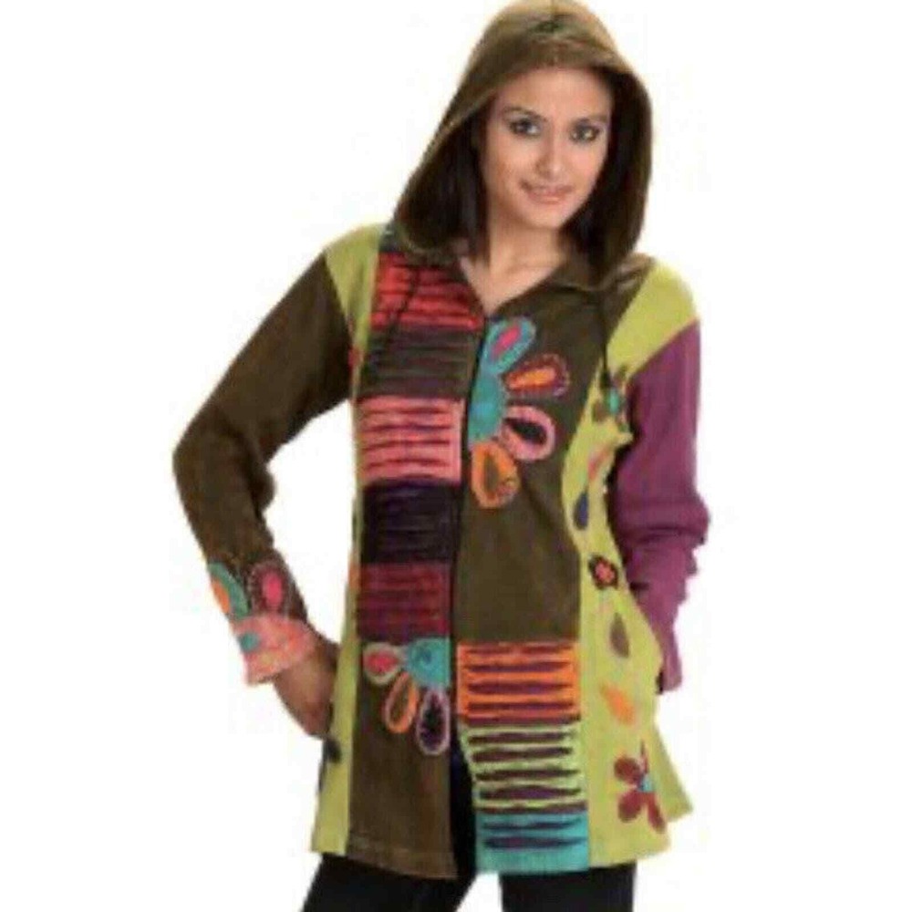 THE COLLECTION ROYAL FULL- ZIP MULTICOLOR‎ CARDIGAN /JACKET SIZE L